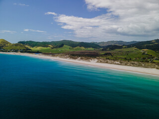 Aerial landscapes of New Zealand beach