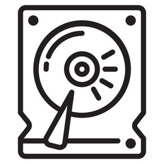 Harddrive outline style icon