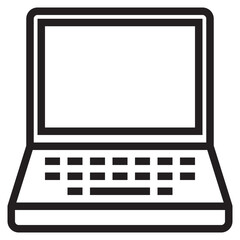 Laptop outline style icon - 539908524