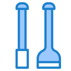 Shovel blue style icon © sripfoto