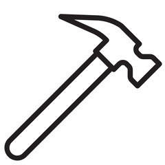 Hammer outline style icon