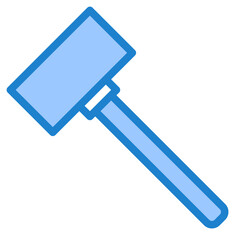 Dead blow hammer blue style icon