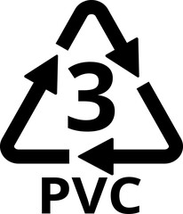 PVC icon, Packaging Symbol piktogram, transparent backgrounds