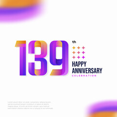 Number 139 logo icon design, 139 birthday logo number, anniversary 139