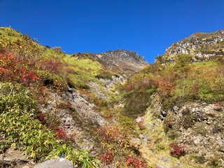 秋の北アルプス　焼岳