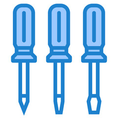 Screwdriver blue style icon
