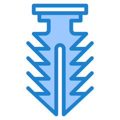 wall anchor blue style icon
