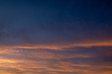 sunset in the clouds