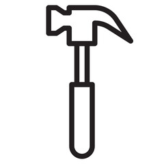 Hammer outline style icon