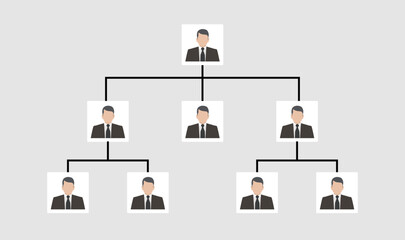 Organization Chart Info graphics, vector design