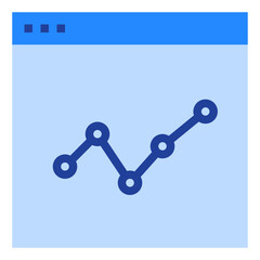 Line Chart flat style icon