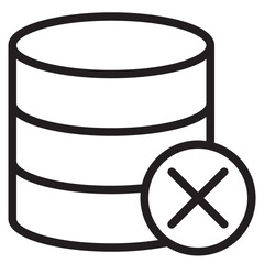 Delete Database outline style icon