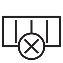 Delete Row outline style icon