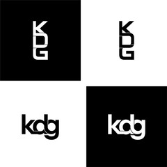 kdg lettering initial monogram logo design set