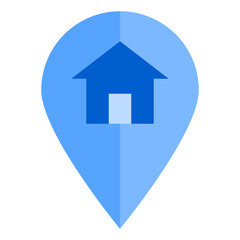 Home address flat style icon