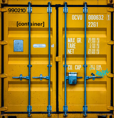 Gelber ISO-Container