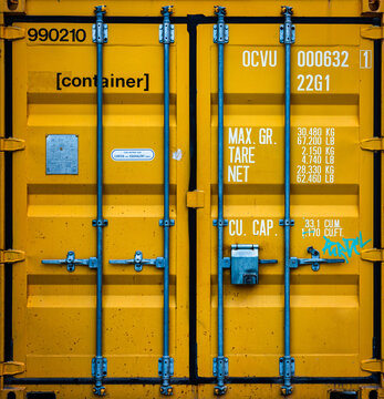 Gelber ISO-Container