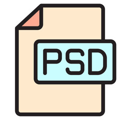 PSD color line style icon