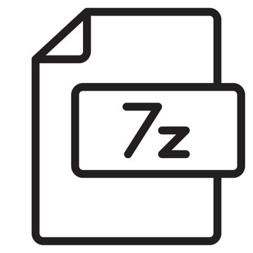 7Zip outline style icon