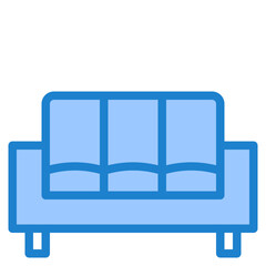 Sofa blue style icon