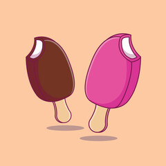 cartoon an ice cream stick