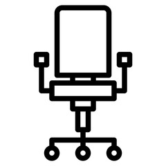 Office chair outline style icon