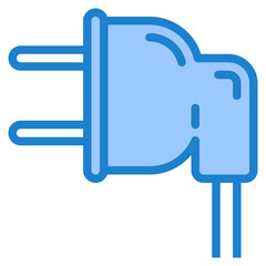 Plug blue style icon