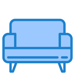 Sofa blue style icon