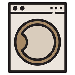 WashingMachine color line style icon