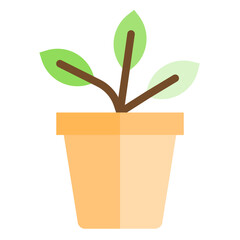 PottedPlant flat style icon