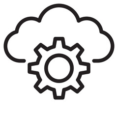 Cloud computing outline style icon