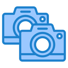 Cameras blue style icon
