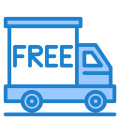 Free shipping blue style icon