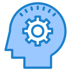 Intelligence blue style icon