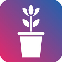 Plant Pot Icon Style