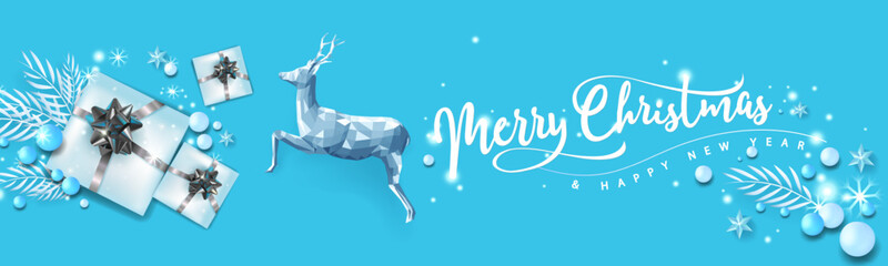 merry christmas hand lettering inscription to winter holiday design