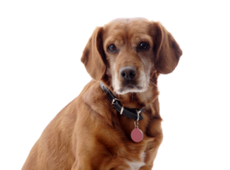 one brown dog (mongrel) , png file