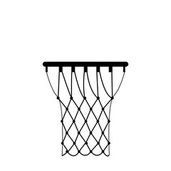 Fototapeta na wymiar Basketball ring icon, silhouette, logo on white background