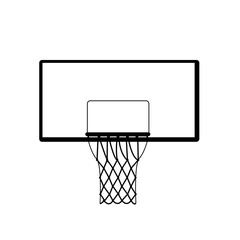 Basketball ring icon, silhouette, logo on white background