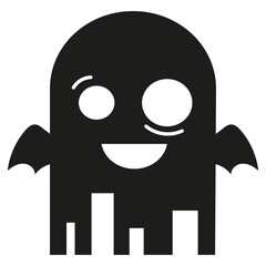 Dark shadow silhouette Halloween ghost simple cute design decoration