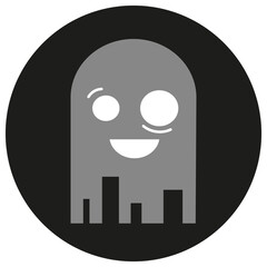 Halloween ghost design doodle line art silhouette decoration