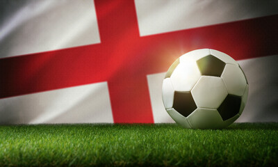 England national team background with ball and flag