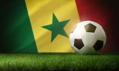 Senegal national team background with ball and flag