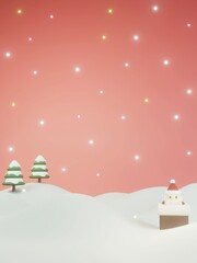 Fototapeta premium サンタクロース テンプレート クリスマス 3D