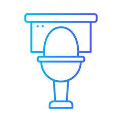 Fototapeta na wymiar toilet gradient icon