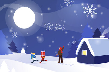 Cozy Christmas background illustration
