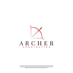minimalist simple archer logo