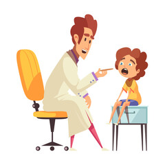 Pediatrician Cartoon Illustration