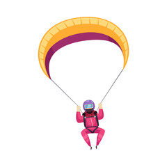 Skydiver Flat Illustration