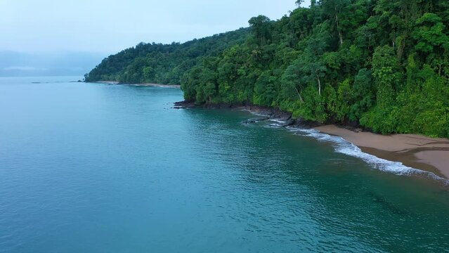 Peaceful shore located in the pacific coast of Colombia